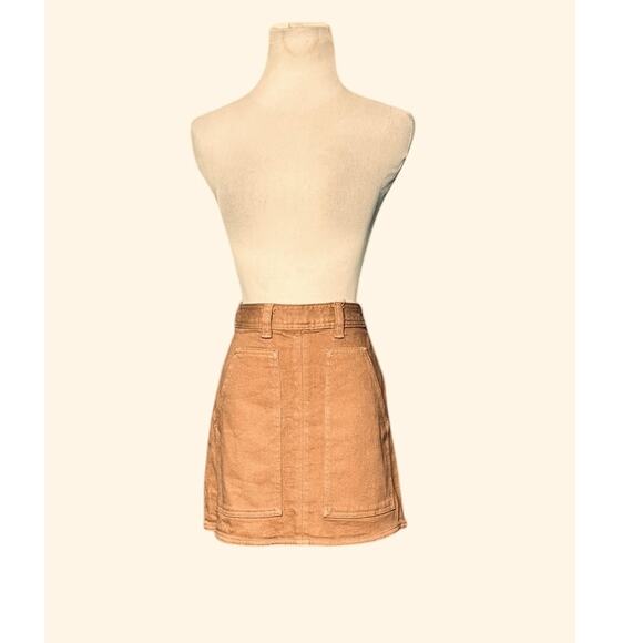 Wilfred Free brown denim  mini skirt size 0 - Picture 1 of 14